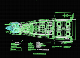 ALIEN Blueprints Stacked Deckplans - Originals by Langridge